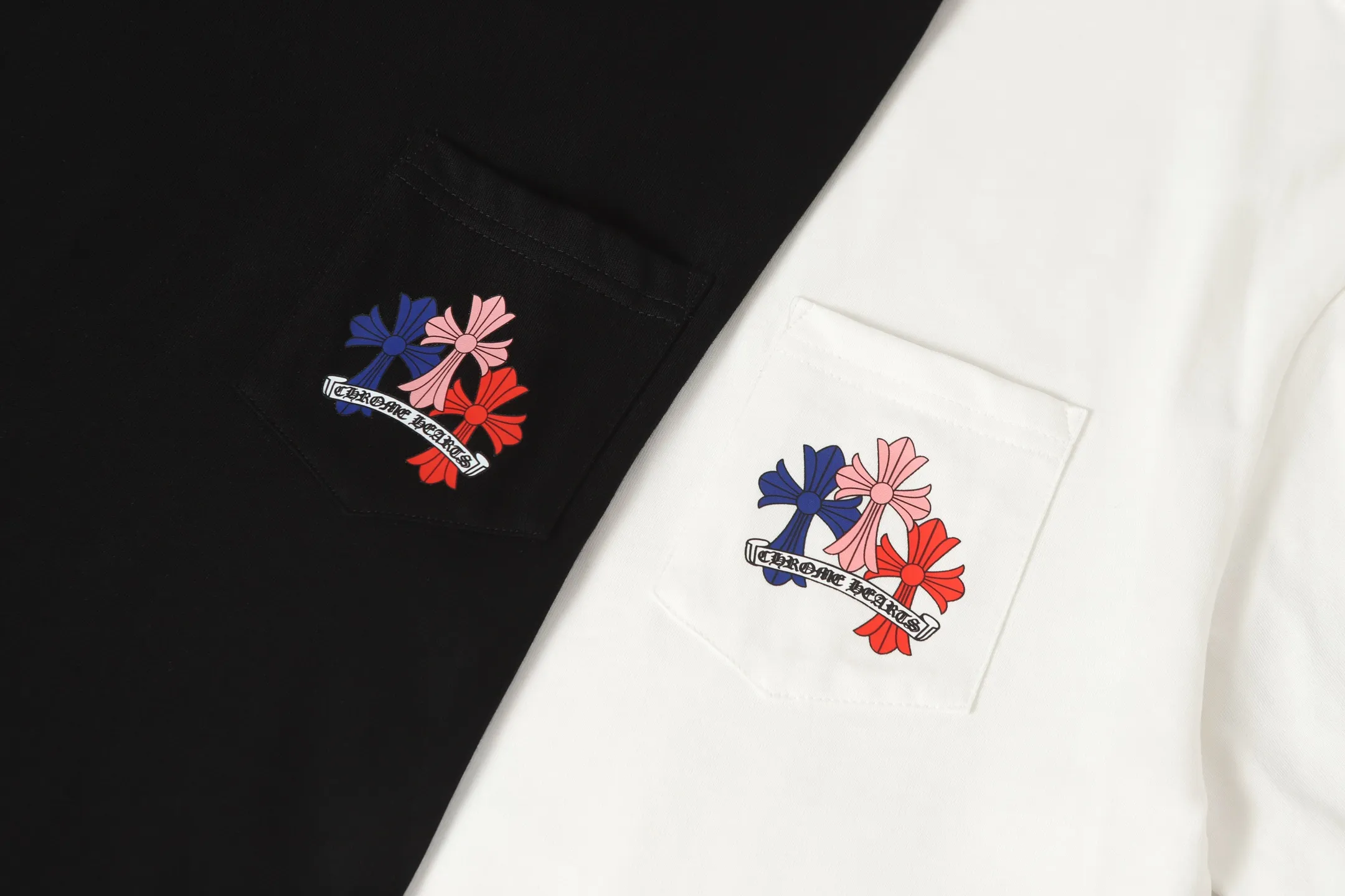 P160 -Chrome Hearts/Chrome Hearts 23ss color cross✝️Sanskrit letter printed short-sleeved T-shirt -High weight, high density and high quality. The wool is soft, delicate and skin-friendly. It feels soft and silky. It has excellent warmth and skin-friendly properties.